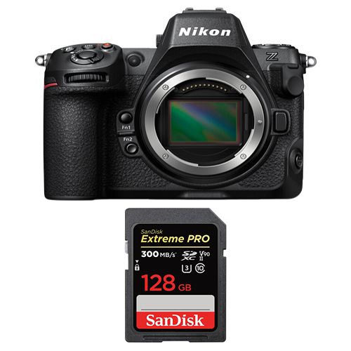 Cámara Nikon Z8 Cuerpo + Tarjeta SanDisk de 128 GB Extreme PRO SDXC UHS-II