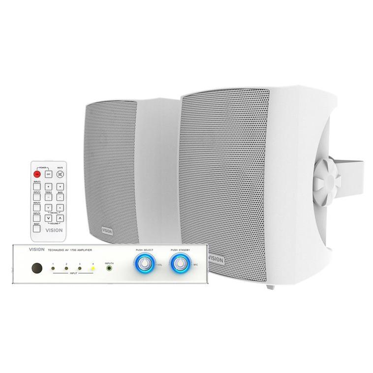Vision SP-1800 - Speakers - For Personal Assistant System - 50 Watt - Tridirectional - White