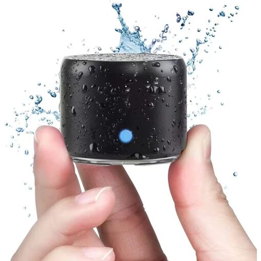 Haut-parleur portable Greatmall Mini Bluetooth avec basse supplémentaire, design court, idéal pour la douche, la chambre, le vélo et la voiture