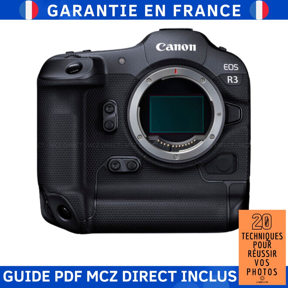 Canon EOS R3 Boîtier nu + Guide PDF '20 Techniques pour Réussir vos Photos'