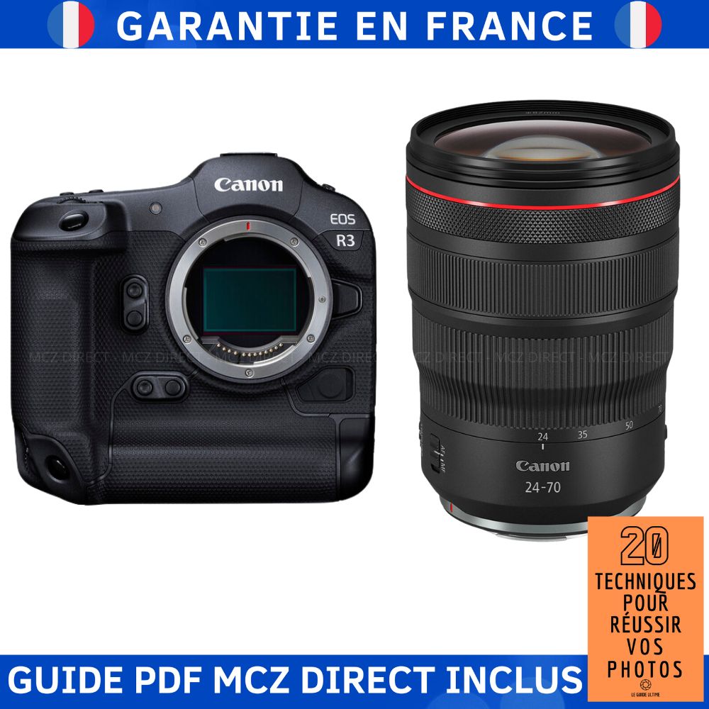 Canon EOS R3 + RF 24-70mm f/2.8 L IS USM + Guide PDF MCZ DIRECT '20 Techniques to Succeed in Your Photos