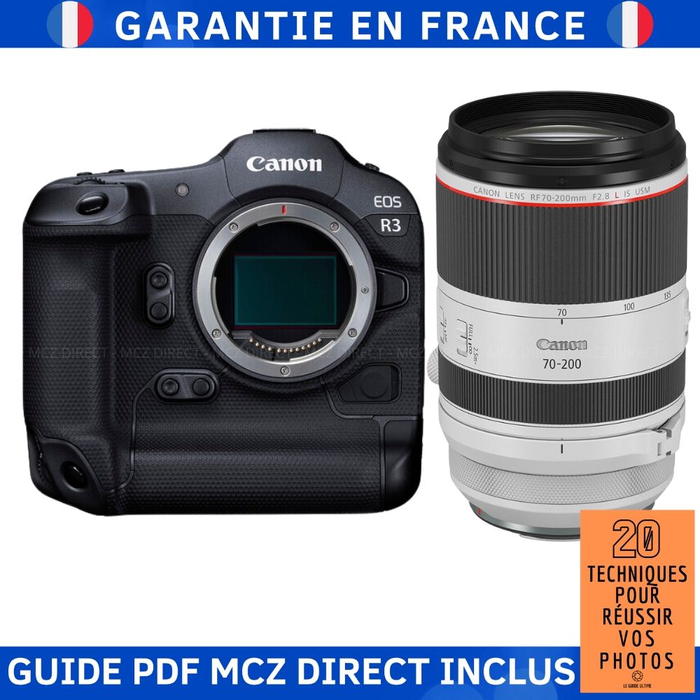 Canon EOS R3 + RF 70-200mm f/2.8 L IS USM Lens + Guide PDF MCZ DIRECT: 20 Techniques to Succeed in Your Photos