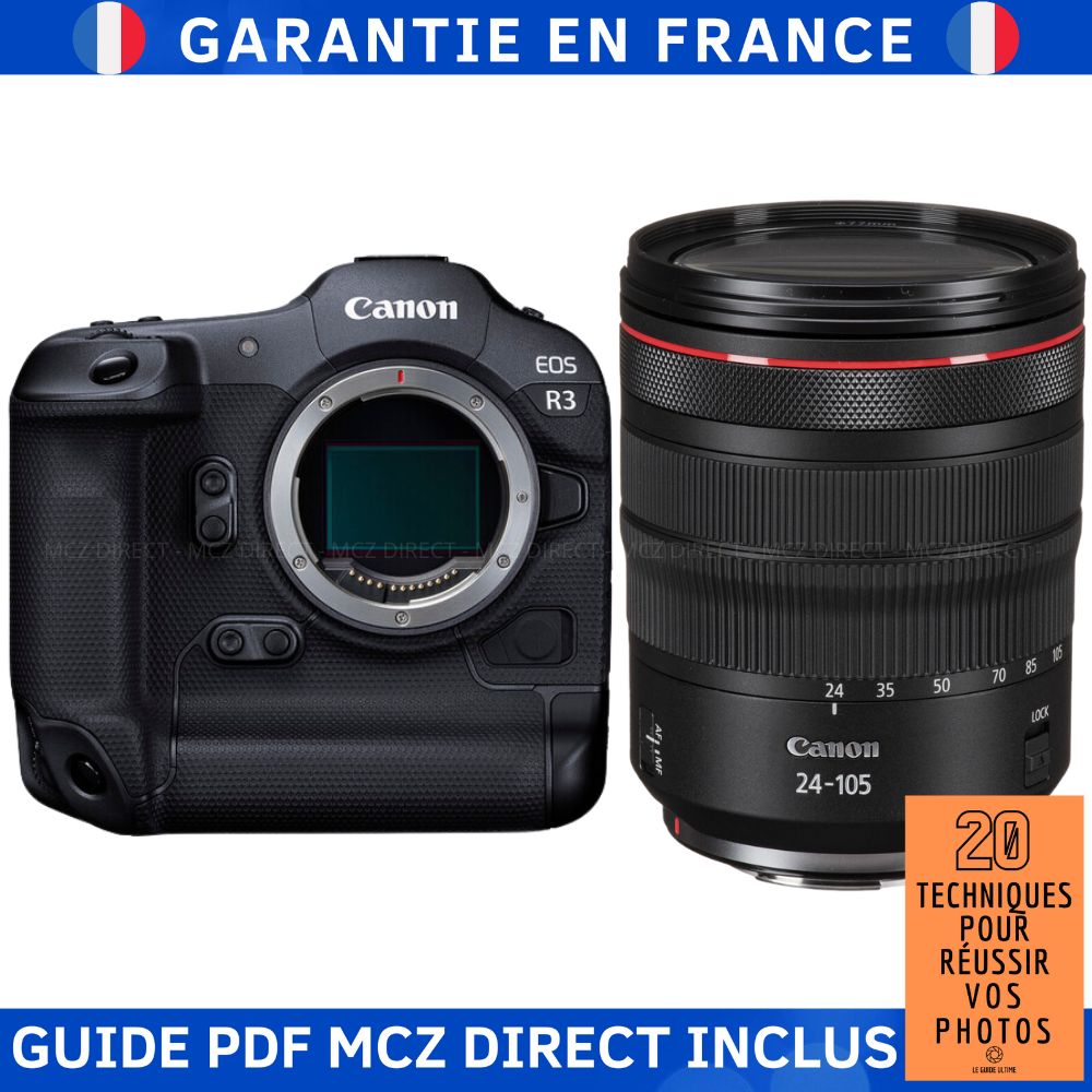 Canon EOS R3 + RF 24-105mm f/4 L IS USM + Guide PDF MCZ DIRECT '20 Techniques for Succeeding in Your Photos