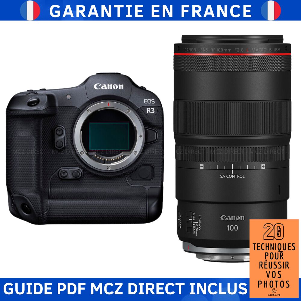 Canon EOS R3 + RF 100mm f/2.8 L Macro IS USM + Guide PDF MCZ DIRECT '20 Techniques for Succeeding in Your Photos