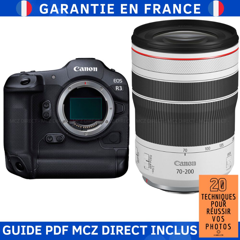 Canon EOS R3 + RF 70-200mm f/4 L IS USM + Guide PDF MCZ DIRECT '20 Techniques to Succeed in Your Photos