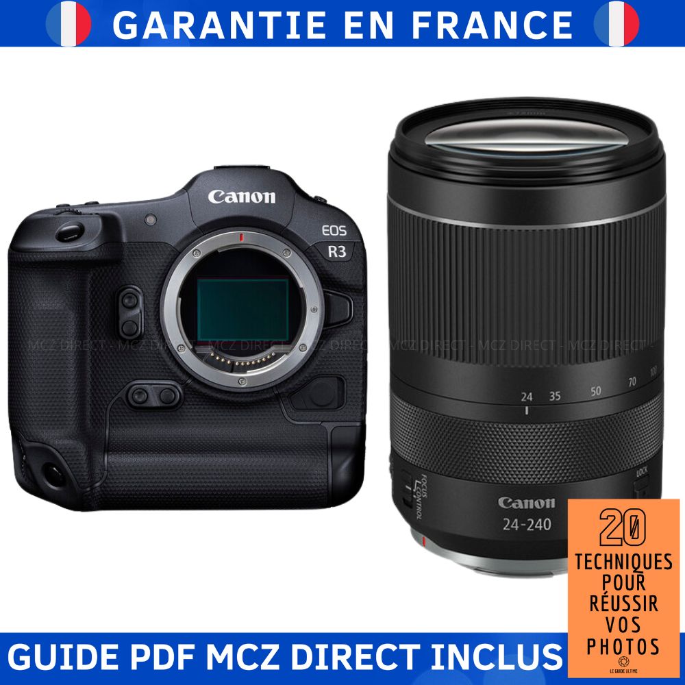 Canon EOS R3 + RF 24-240mm f/4-6.3 IS USM + Guide PDF MCZ DIRECT '20 Techniques for Succeeding at Photography