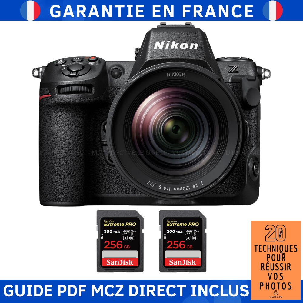 Nikon Z8 Camera Kit with Z 24-120mm Lens and SanDisk Extreme PRO SD Cards