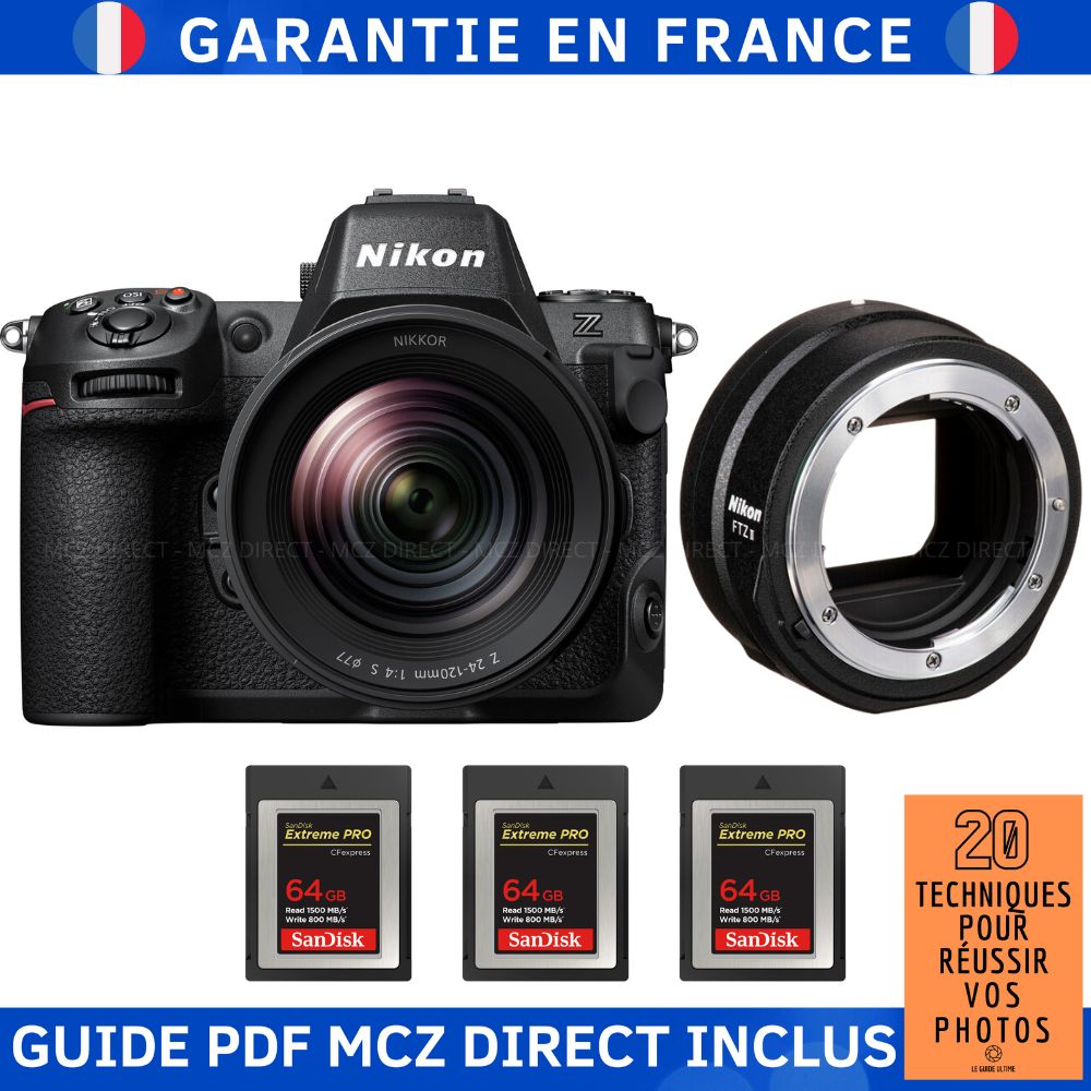 Nikon Z8 Camera Kit with Z 24-120mm Lens and SanDisk Extreme PRO CFexpress Cards