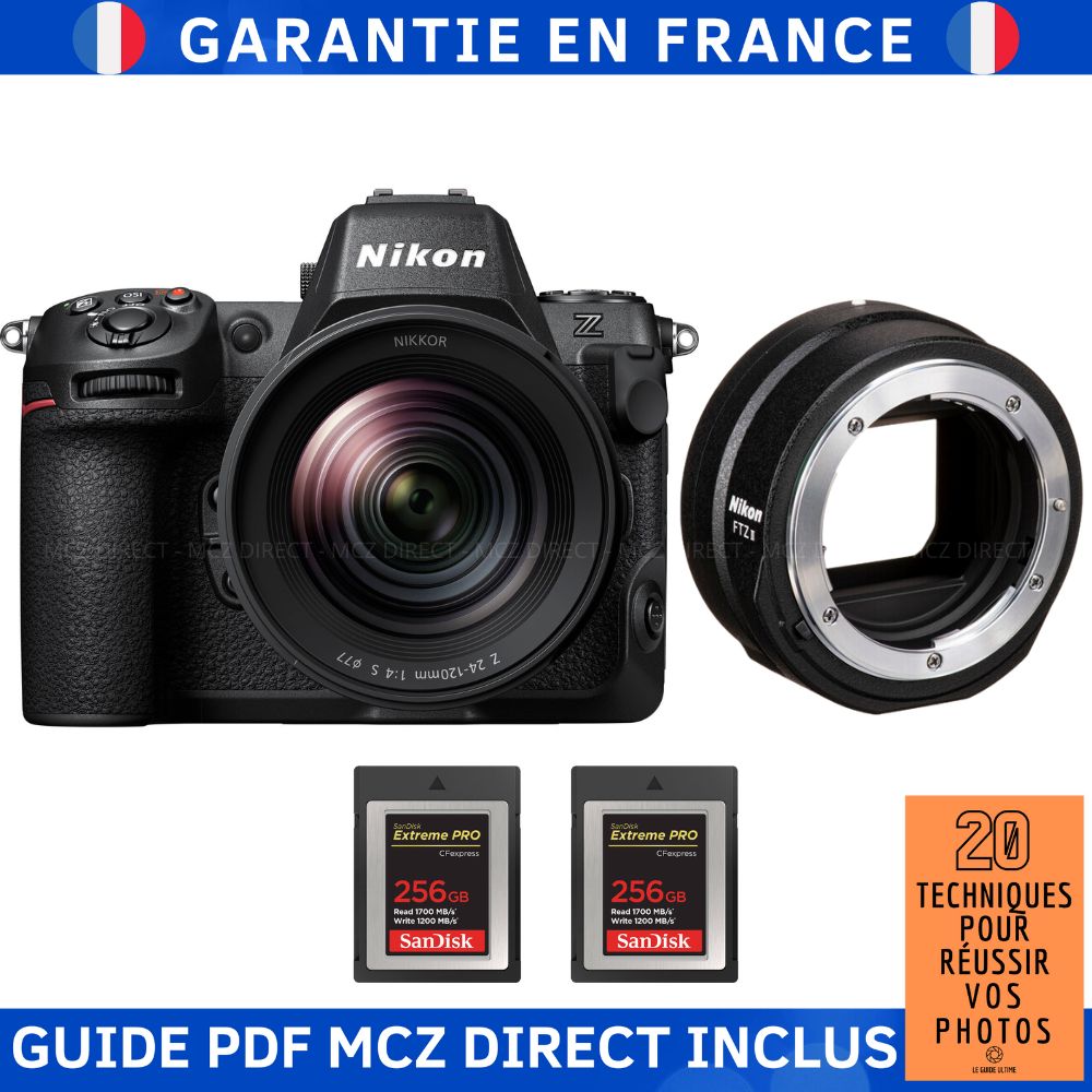 Nikon Z8 Camera Kit with Z 24-120mm Lens and SanDisk Extreme PRO CFexpress Cards