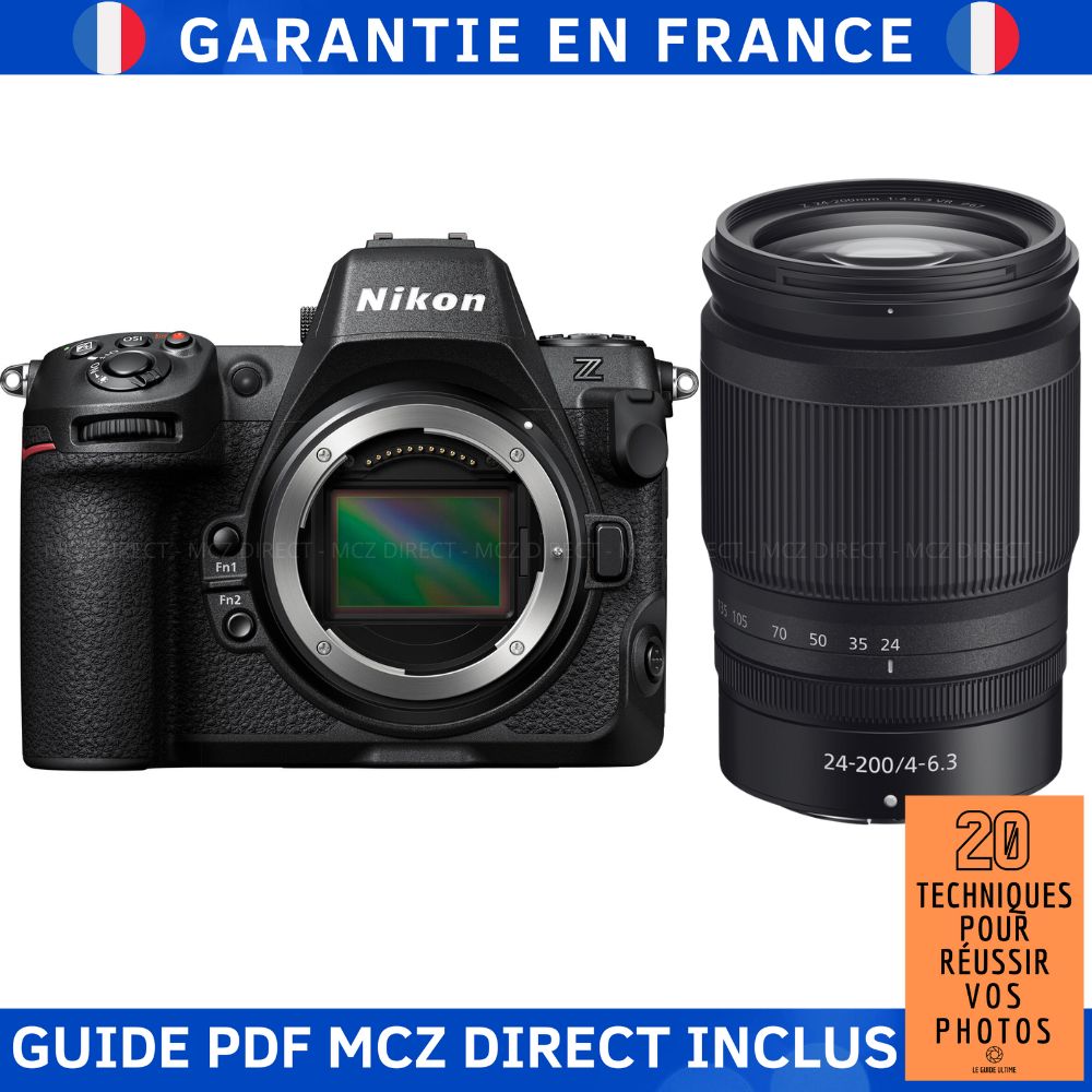 Nikon Z8 + Z 24-200mm f/4-6.3 VR Kit with Guide PDF - 45.7MP, 30fps, 8K Video