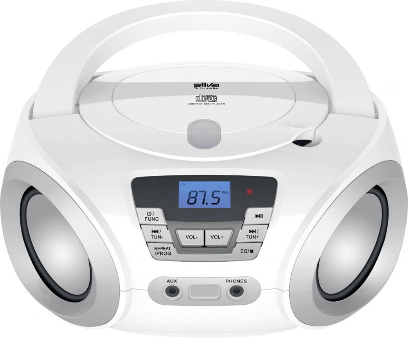 Schneider PCD 19.1 FM Radio-CD, White, 1 Unit