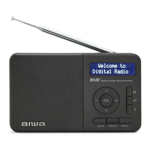 Aiwa RD40DABBK Radio - Black, 2000mAh