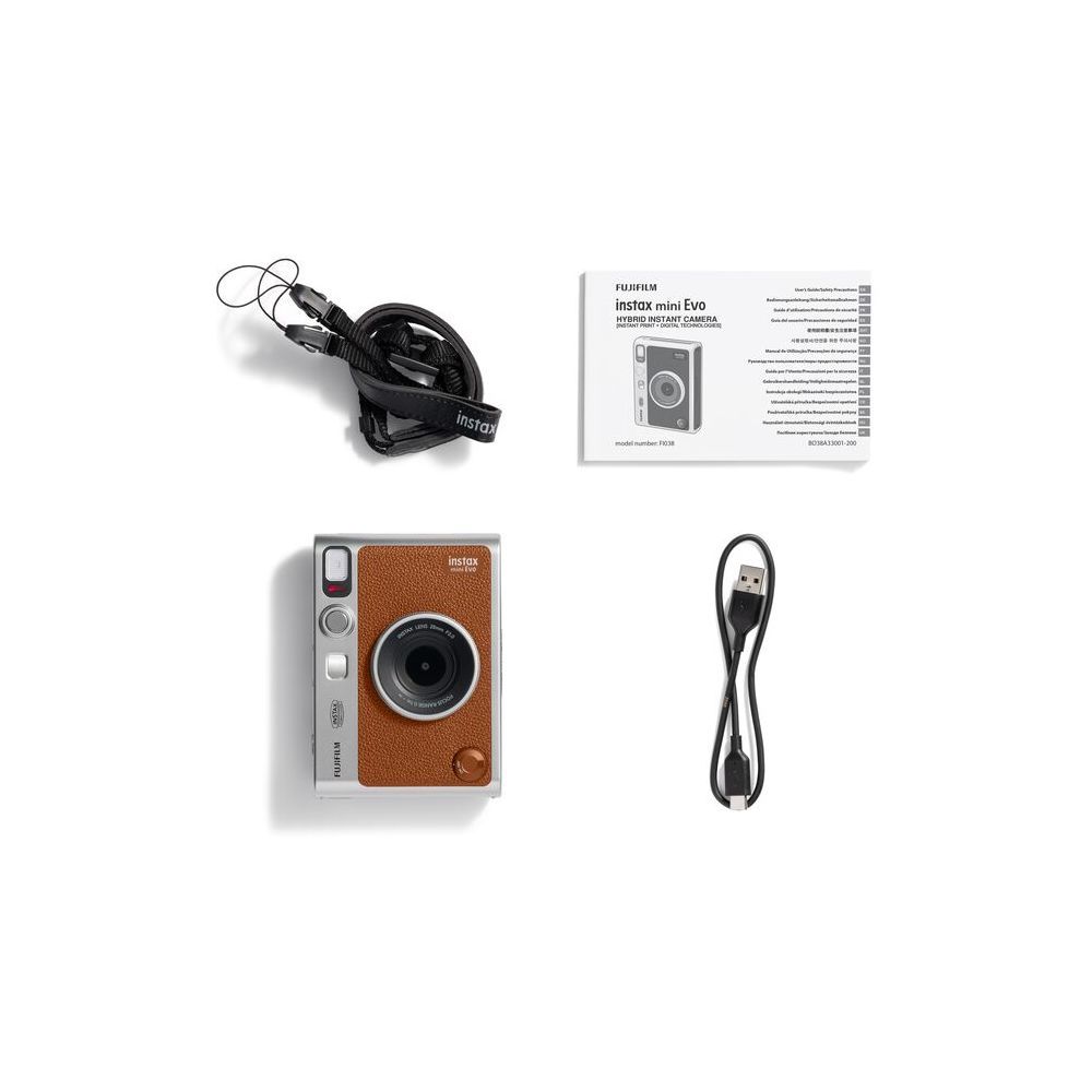 Fujifilm Instax Mini Evo Instant Camera - Brown