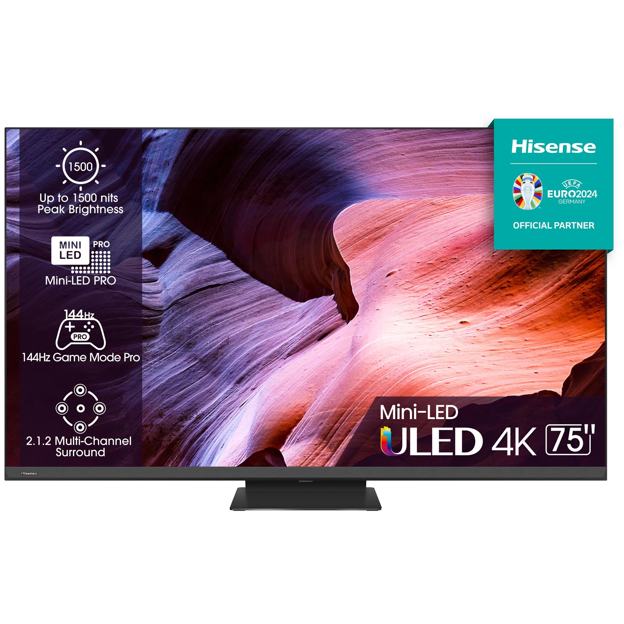 Hisense 75U8KQ 75-inch 4K Ultra HD WiFi Smart TV - Black/Gray