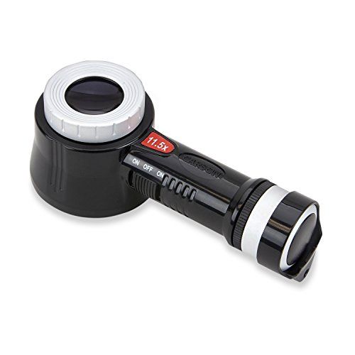 Carson MeasureLoupe 11.5x Magnification with LED and UV Lighting and Measurement Reticle (CP-45)