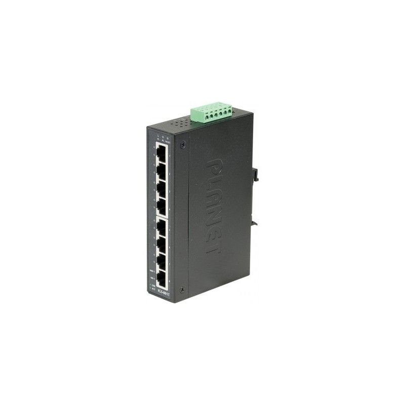 Planet Industrial Switch ISW-801T, 8 Ports, DIN Rail Mount