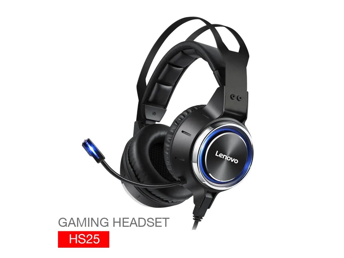 Lenovo HS25 Gaming Headset with Microphone - Black