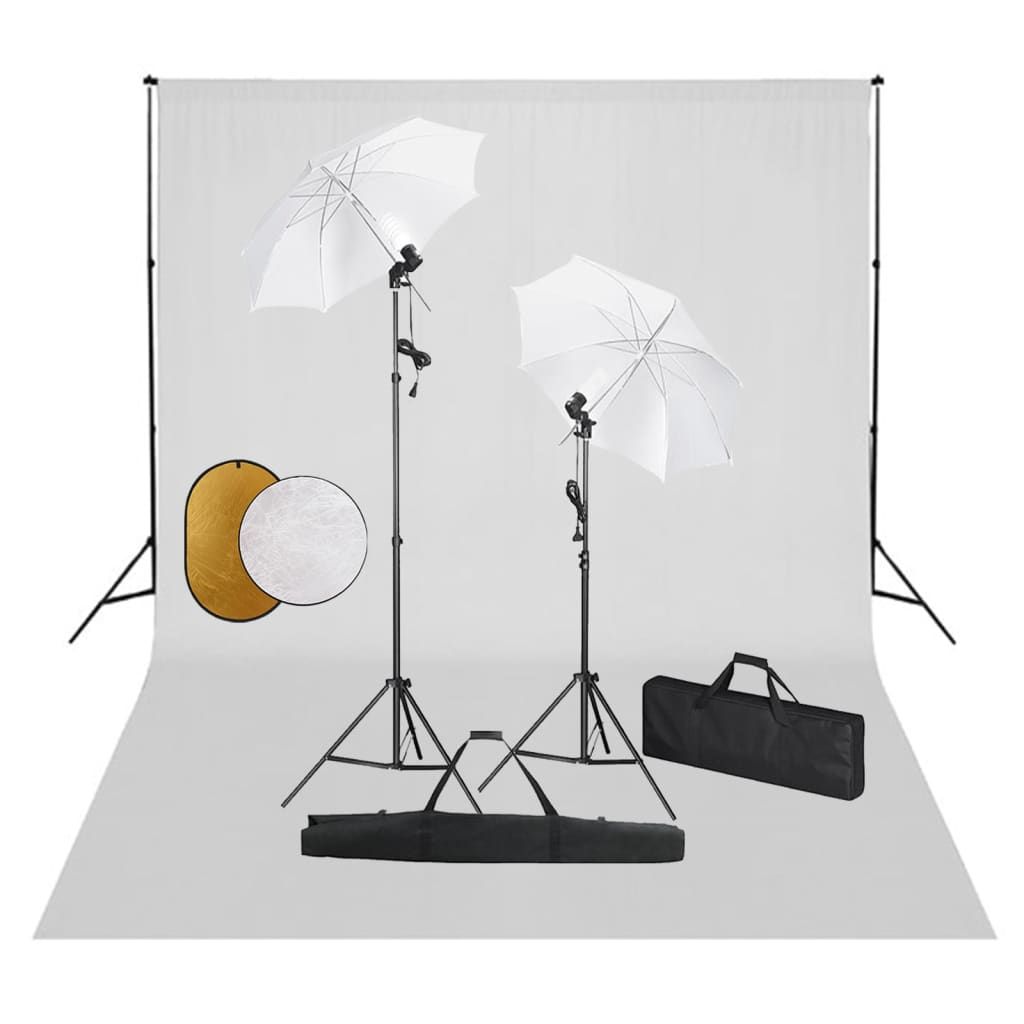 VIDAXL Studio Photography Kit with Lights and Reflectors