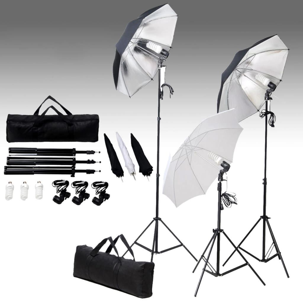VIDAXL Studio Photo Kit with Lighting and Background Set