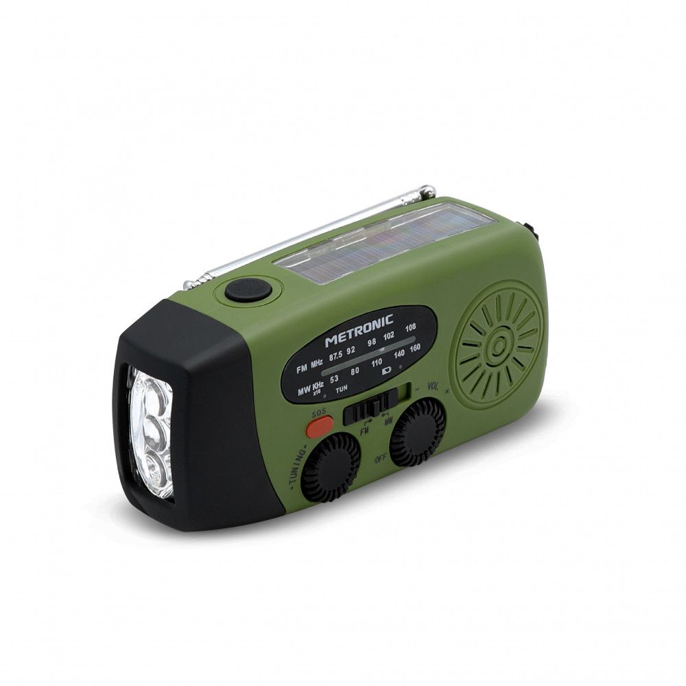Metronic Joe Portable Radio - Black, Green