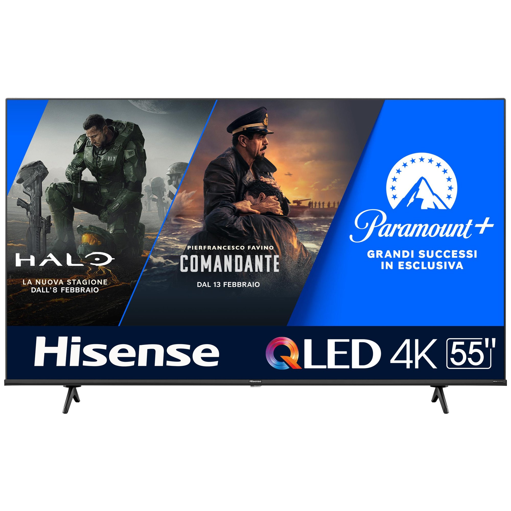 Hisense 55E7KQ - 55-inch E7KQ Series LED TV - QLED Smart TV - VIDAA 4K UHD (2160p) 3840 x 2160 HDR Quantum Dot, Direct LED - Black