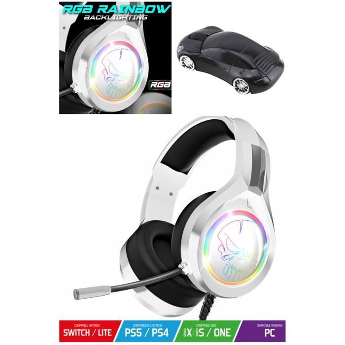 Casque de jeu - Spirit Of Gamer Pro-H8 Blanc - Stéréo 2.0 - Micro intégré