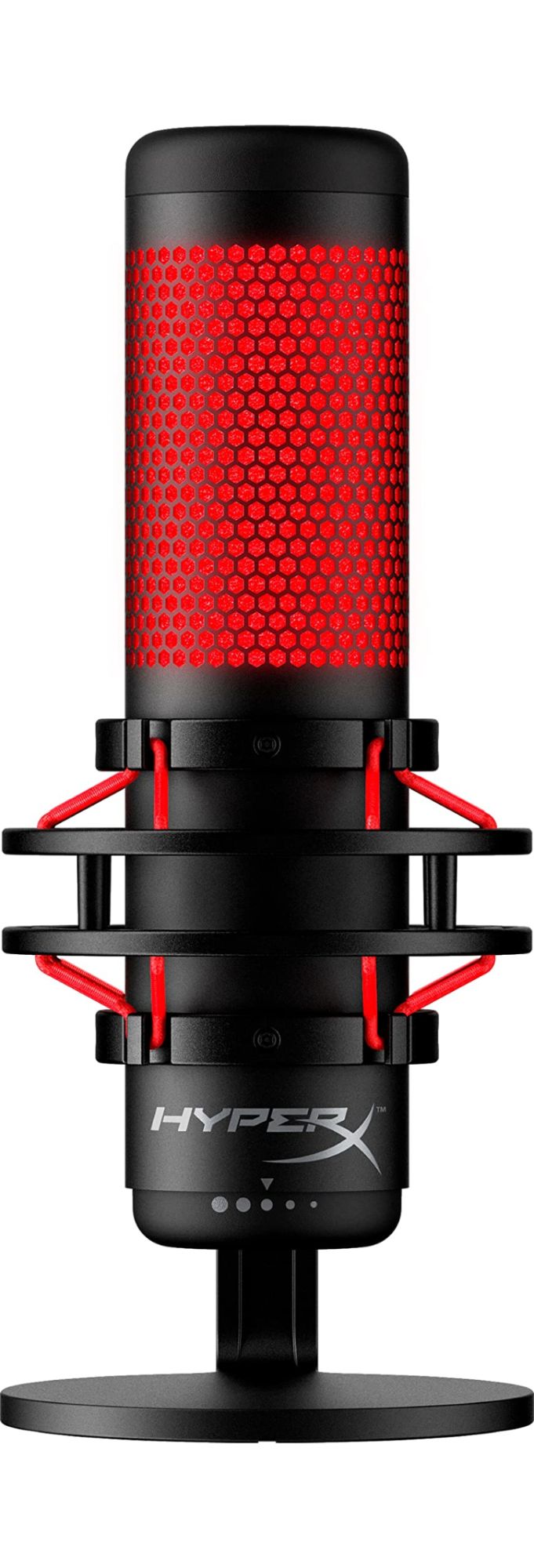 HyperX QuadCast - Microphone autonome pour streamers, créateurs de contenu et joueurs - Noir