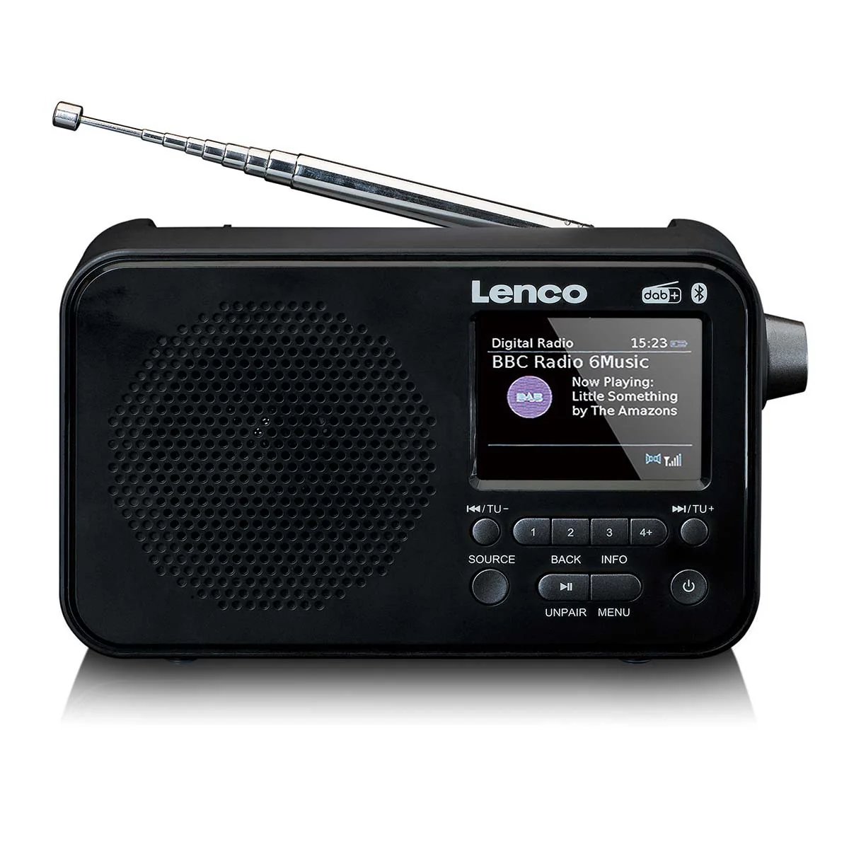 Lenco PDR-036BK - DAB+ and FM Radio with Bluetooth - Black - Grey/Black