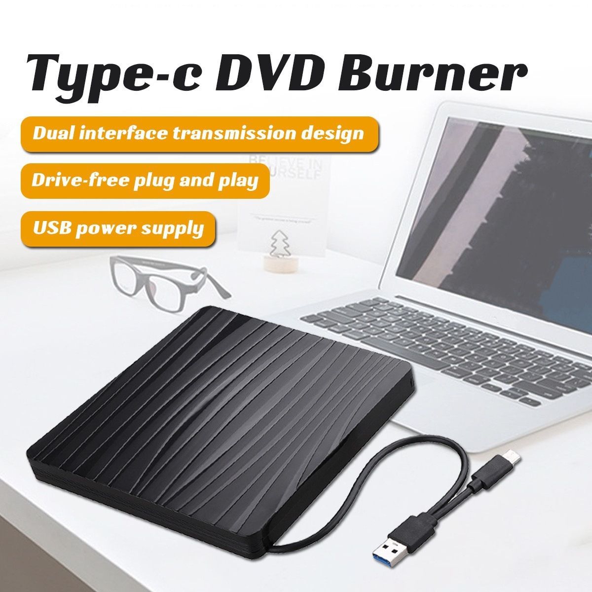 Greatmall External USB 3.0/Type C CD/DVD Drive