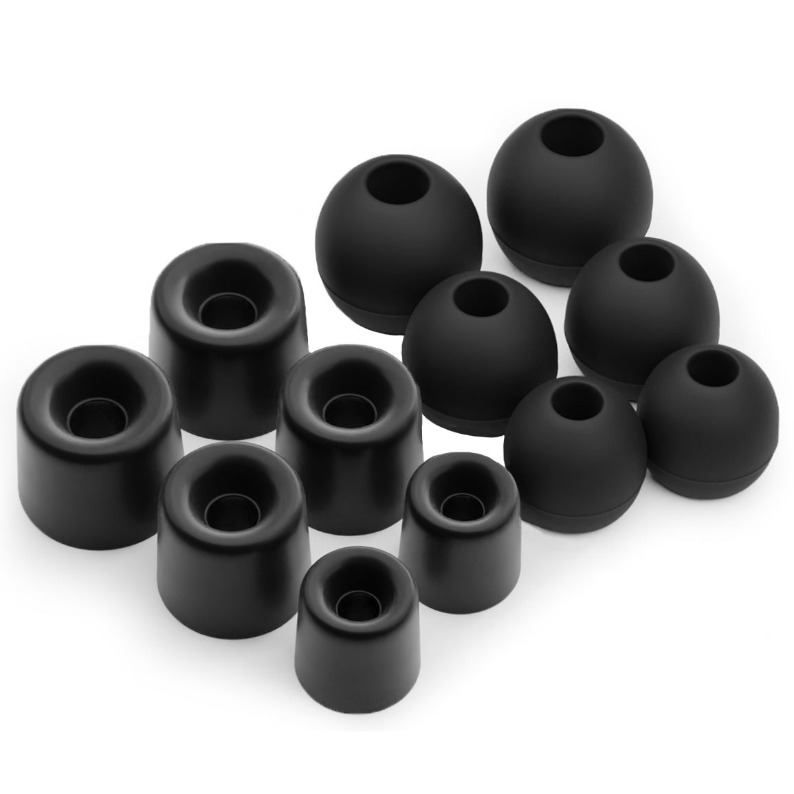 OKULI Memory Foam & Silicone Ear Tips (6 Sets of Memory Foam, 6 Sets of Silicone Earrings)