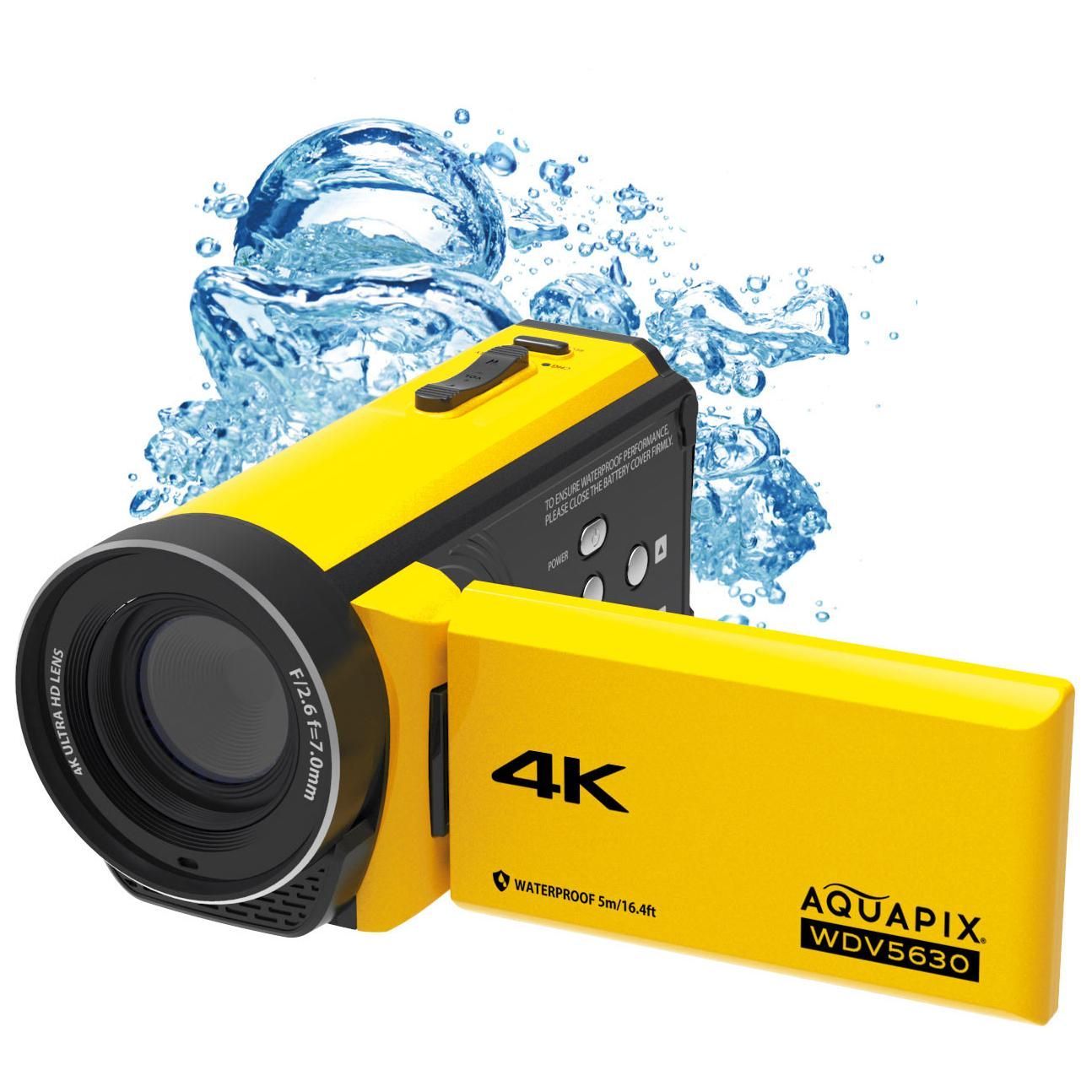 Easypix 13MP 4K Portable Camcorder - Yellow