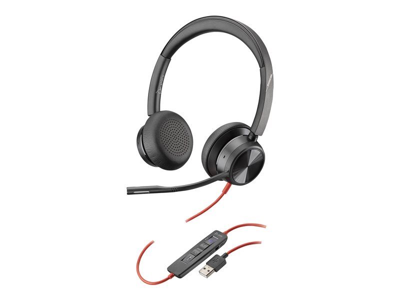 HP Blackwire 8225-M - Blackwire 8200 Series Headset - Wired USB-A Earphone - Black - Certified for Microsoft Teams