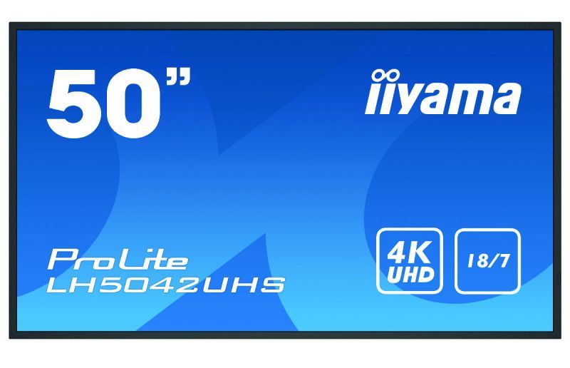 iiyama ProLite LH5052UHS-B1 - 50" LED Backlit LCD Screen - Digital Signage - Android - 4K UHD (2160p) 3840 x 2160 - Matte Black