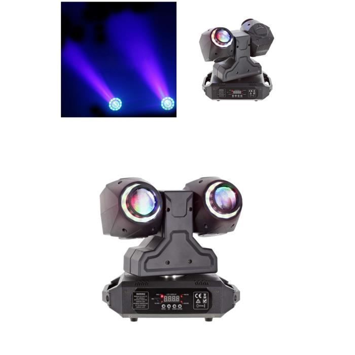 Power Beam Wash 40W Double Lyra - RGBW 4-in-1 - 2x12 5050 LEDs - Quick Movements