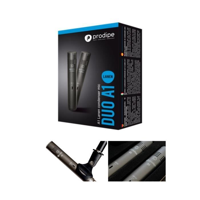 Micrófono doble Prodipe - Negro - 134db - Con cable