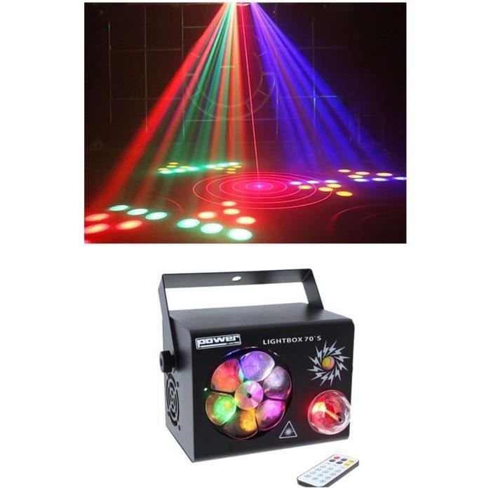 Ensemble d'éclairage Power à effets multiples - 9W RGBW + 10W Blanc - Boule magique rotative à 340°