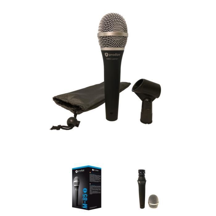 Prodipe M-85-LANEN Dynamic Microphone - Cardioid - Carrying Case Included - Black