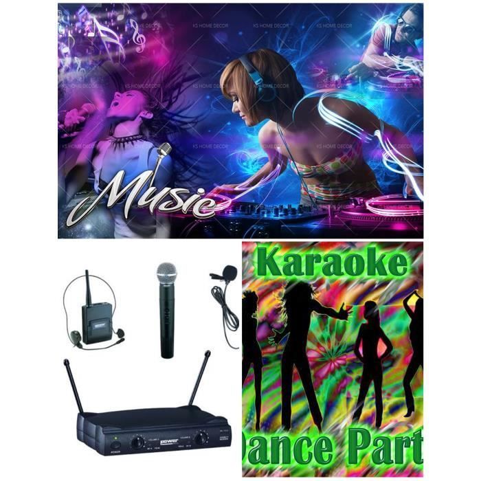Ensemble micro sans fil Power - 2 canaux UHF - Karaoké