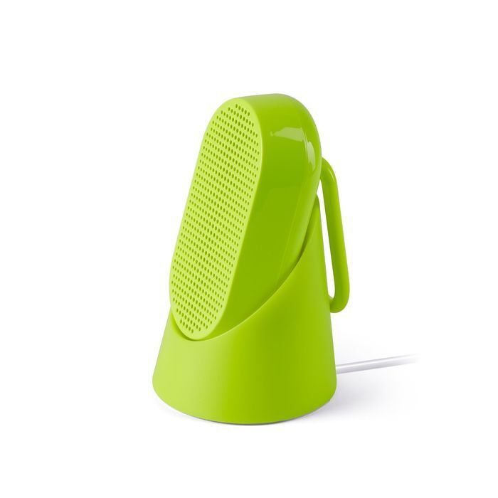 Lexon Mino T Bluetooth Speaker with Integrated Carabiner, Fluo Yellow