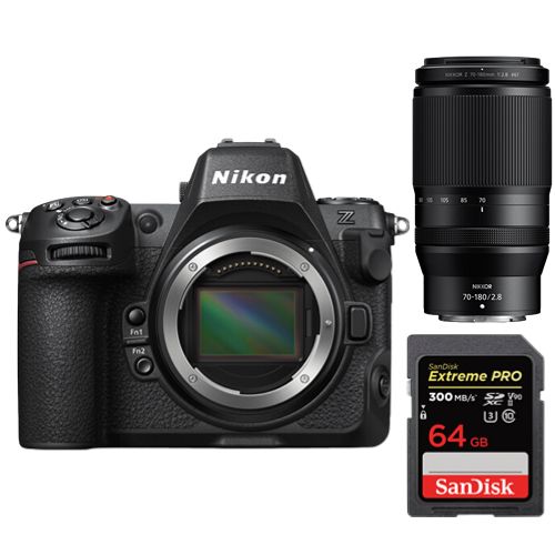 Nikon Z8 Camera Kit with Z 70-180mm Lens and 64GB SanDisk Extreme Pro SDXC Card