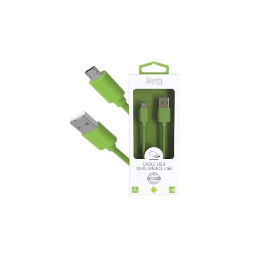 JAYM 2.4A Micro-USB to USB Cable - 1.5m (Pop Collection - Green)