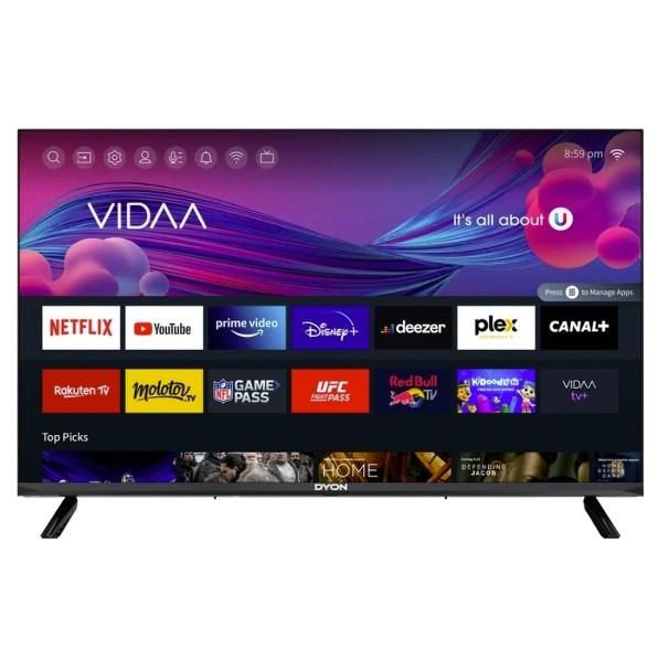 Dyon 32-Inch HD Smart TV, 81.3 cm, 1366 x 768 Resolution, Black