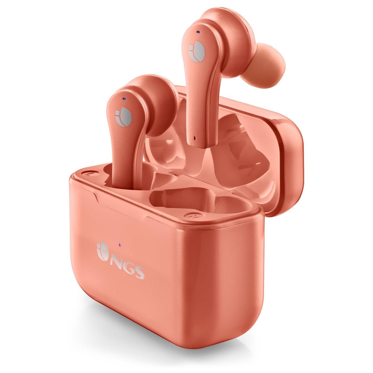 NGS Artica Bloom - Wireless Earbuds with Microphone - Bluetooth - Coral