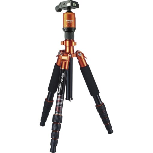 Rollei Compact Traveler Tripod, Black-Orange, 3 Feet, for Digital Cameras