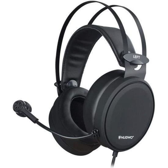 NUBWO N7 Gaming Headset - Wired - Noise-Canceling Microphone - Over-Ear - Compatible with PS4/Xbox One