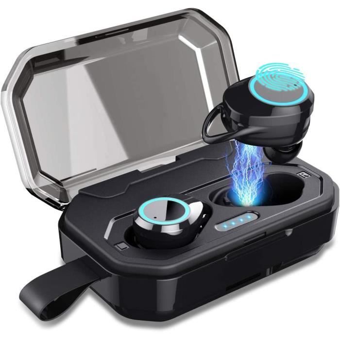 Auriculares Bluetooth 5.0 FEOYA con caja de carga de 4000 mAh y cancelación de ruido CVC 8.0