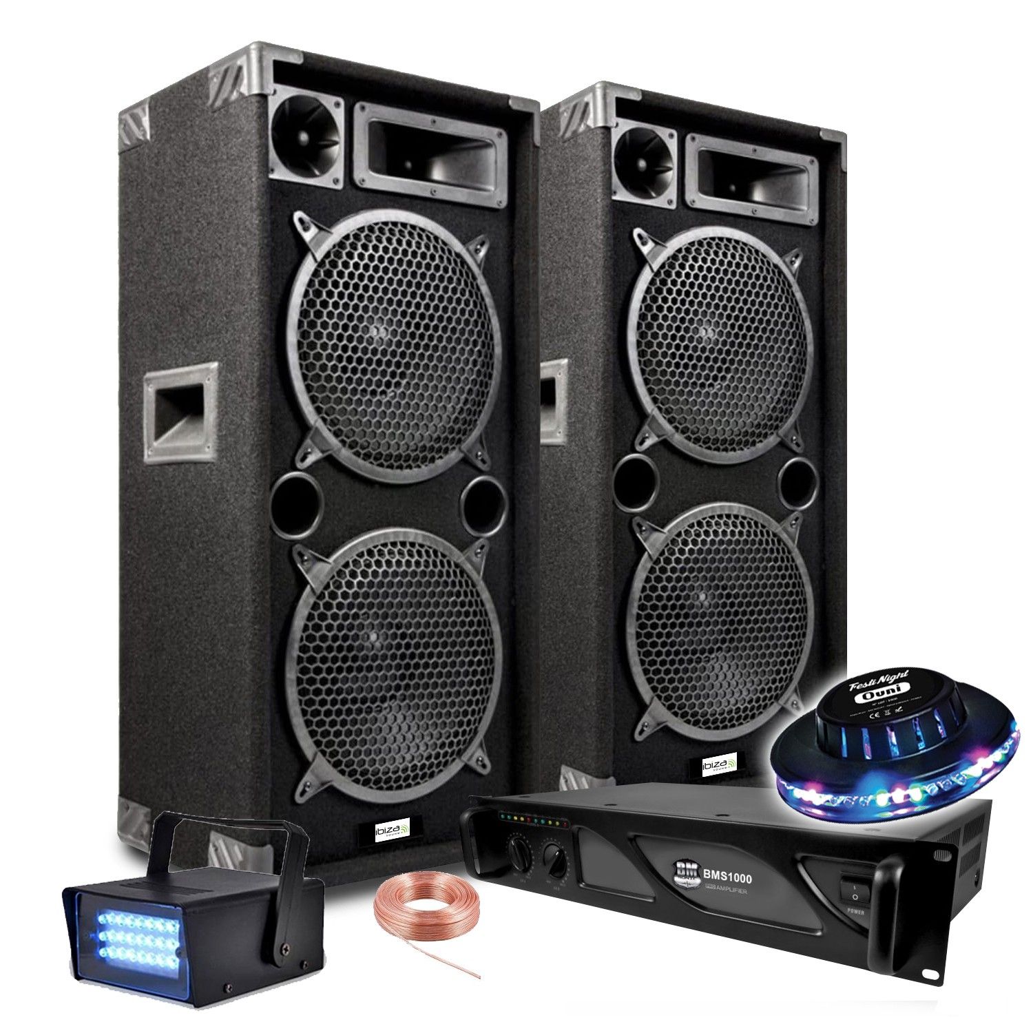 Système de sonorisation IBIZA SOUND STAR 210 avec amplificateur BM SONIC