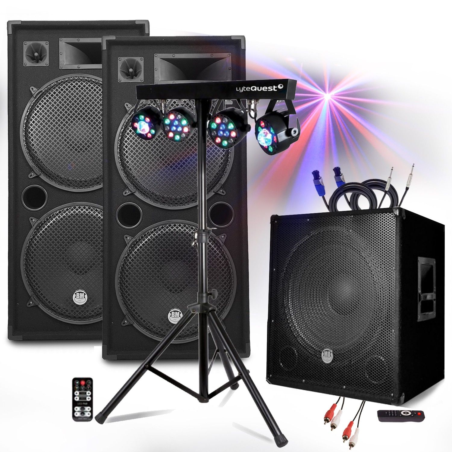 Pack Sonorisation Koolstar - Caisson de Basse Actif 3200W et Enceintes