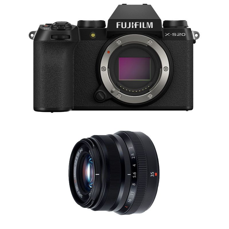 Fujifilm X-S20 Black + 35mm f/2 WR 3-Year Warranty