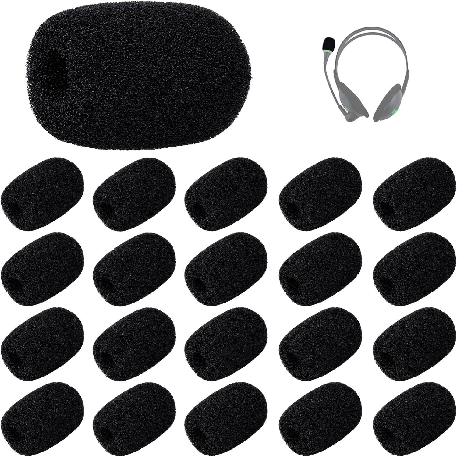UniversalHouse 20-Pack Microphone Bonnettes with Foam Case